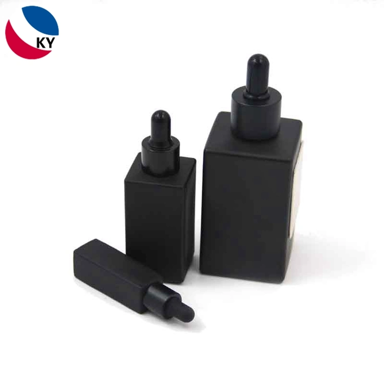 Cosmetic Glass Dropper Bottles Packaging Luxury Matte Black Hair Essential Oil Wholesale Empty 10ml 15ml 30ml 50ml 100ml 120ml Frosted Perfume Glass Bottle