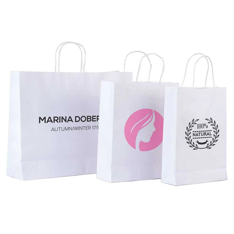 Eco Friendly Customize Logo Kraft Paper Bag Packaging for Fast Food Packaging