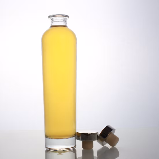 Hochwertige Super Flint Runde leere 750 ml Wodka Whiskey Gin Brandy Tequila Rum Glasflaschen Glas Likörflasche